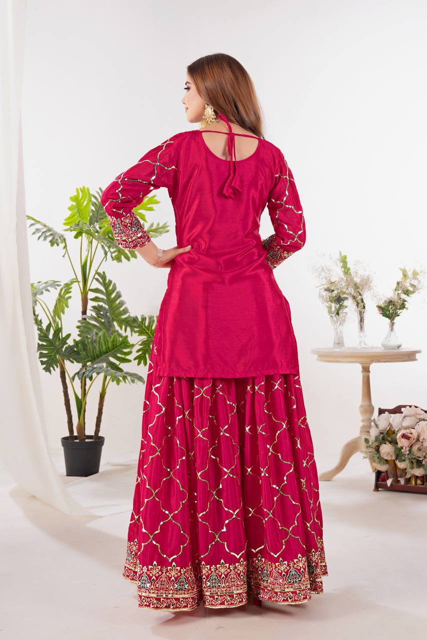 Bridal Sophistication: The Ivory Lattice Ceremonial Gharara